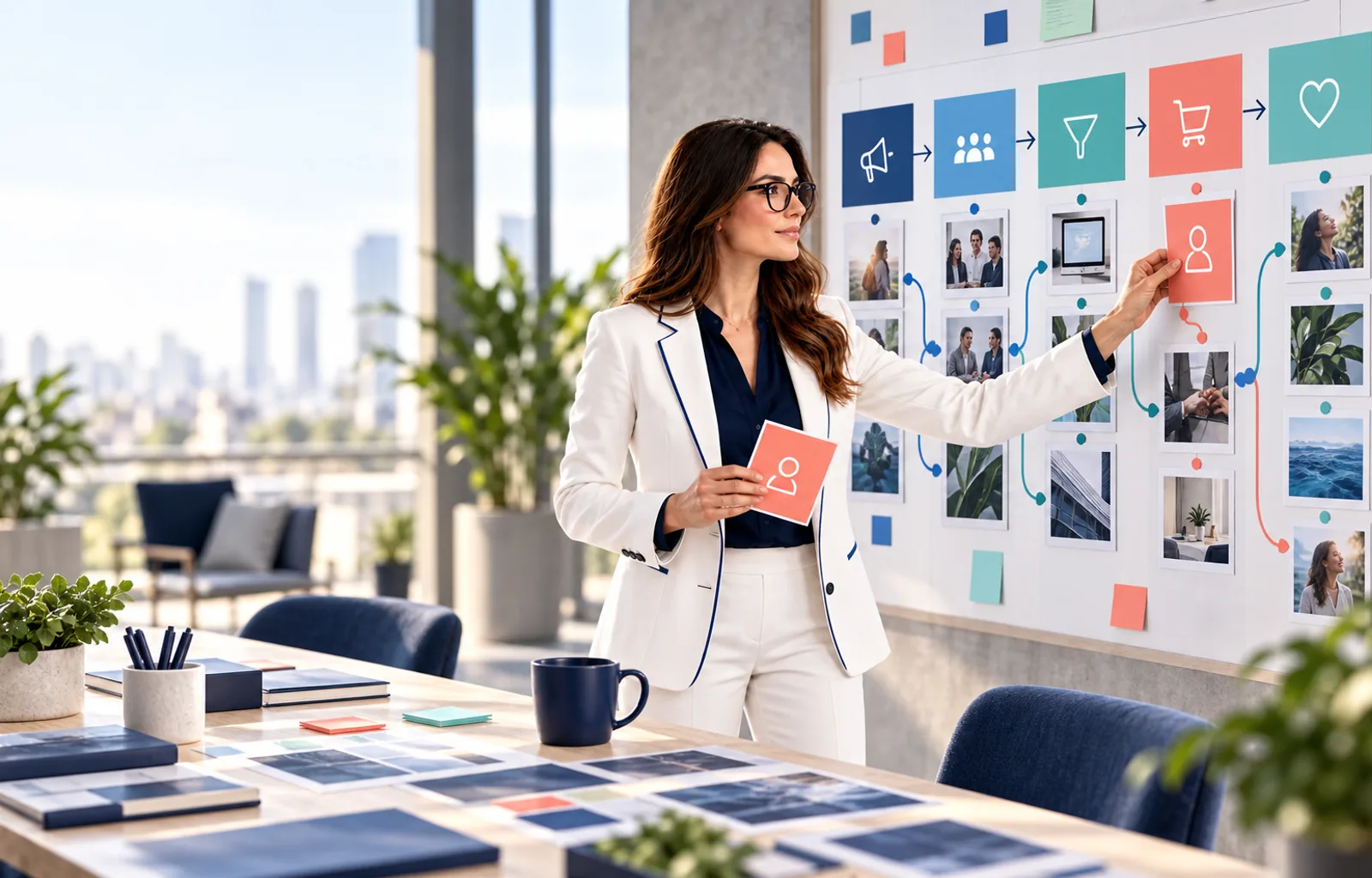 Lia connecting content, media, website, CRM and retention into one digital marketing funnel