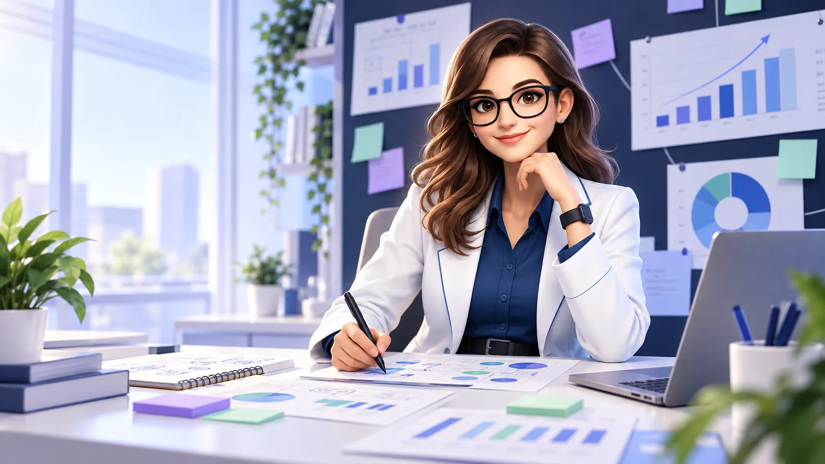 LIA, avatar de CreatikLab, ilustra el análisis de campañas Google Ads