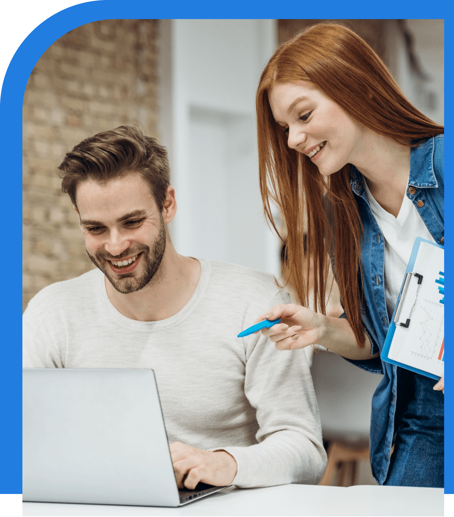 Client reviewing a digital marketing project