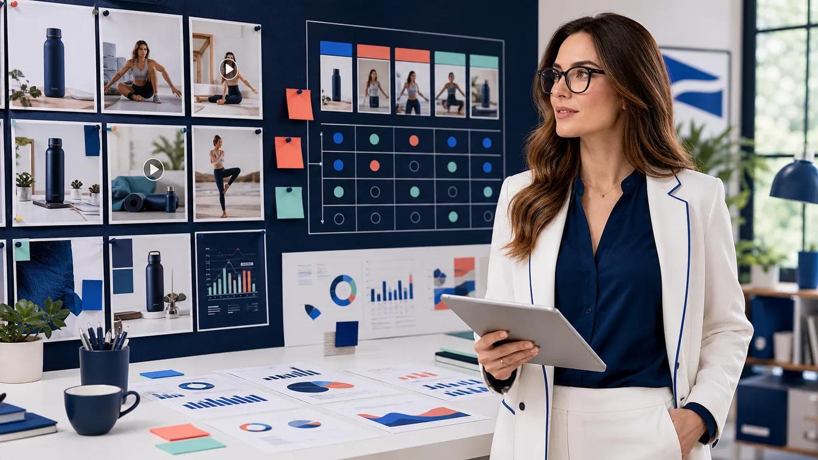 Graphique de tests créatifs et acquisition Meta Ads