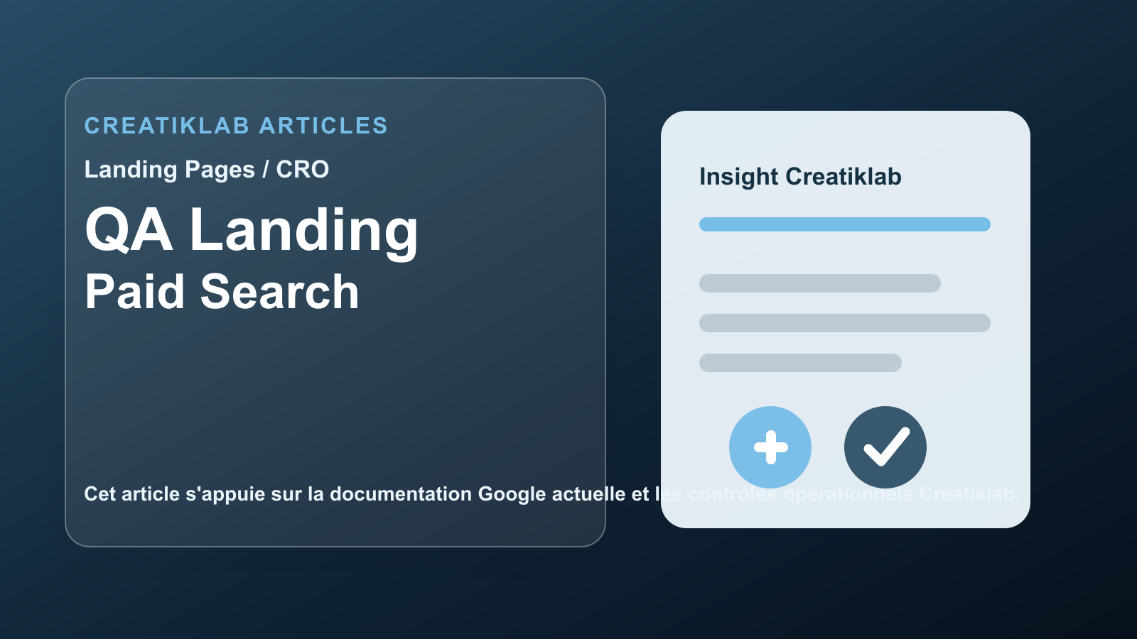 Insight Creatiklab: QA Landing - Paid Search