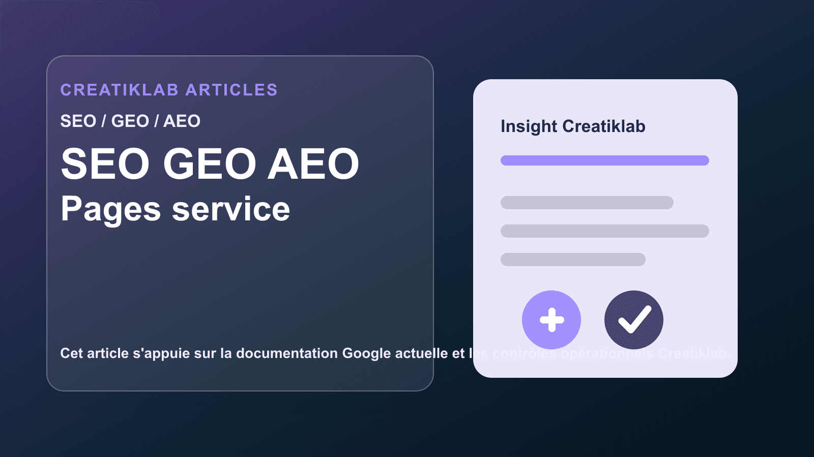 Insight Creatiklab: SEO GEO AEO - Pages service