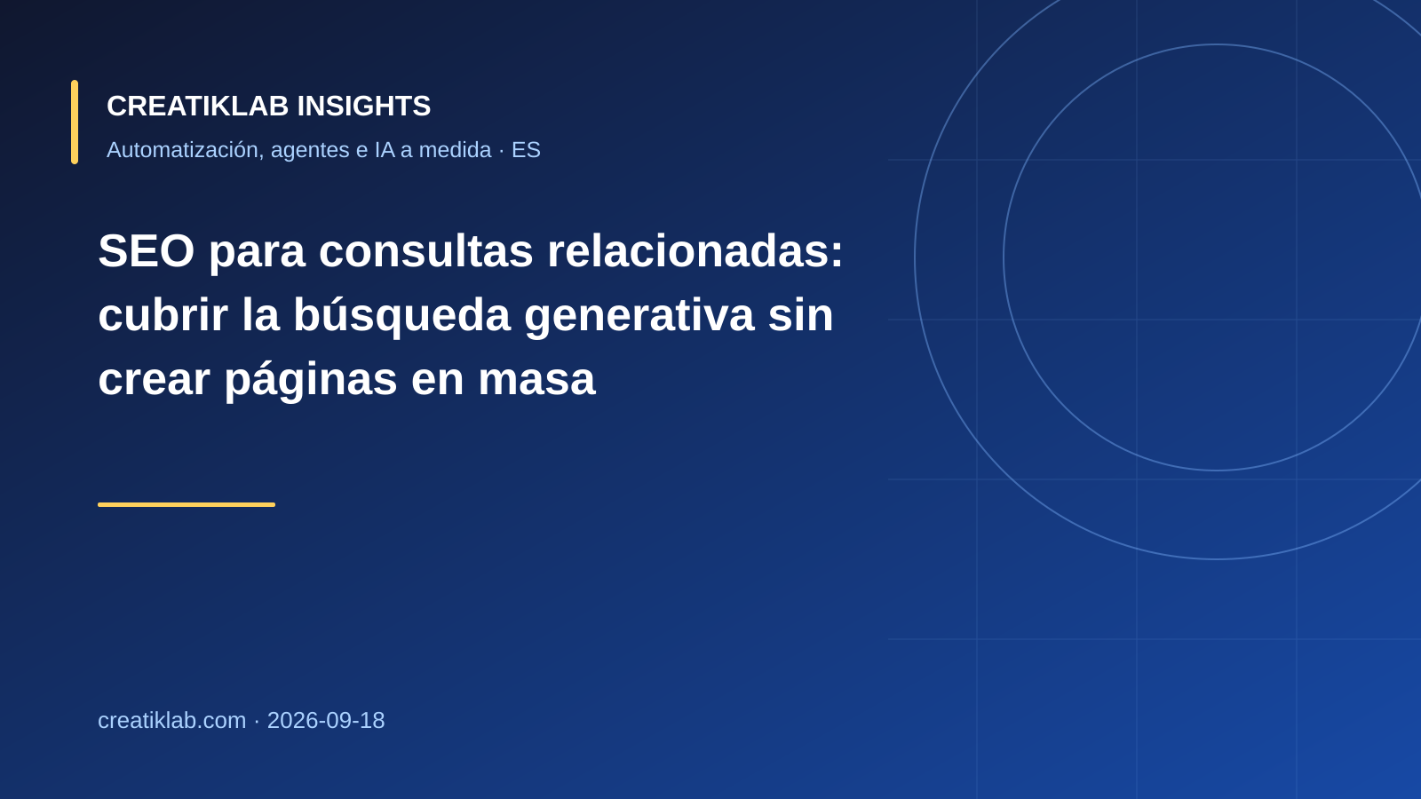 Auditoría controlada de contenido para consultas relacionadas y búsqueda generativa